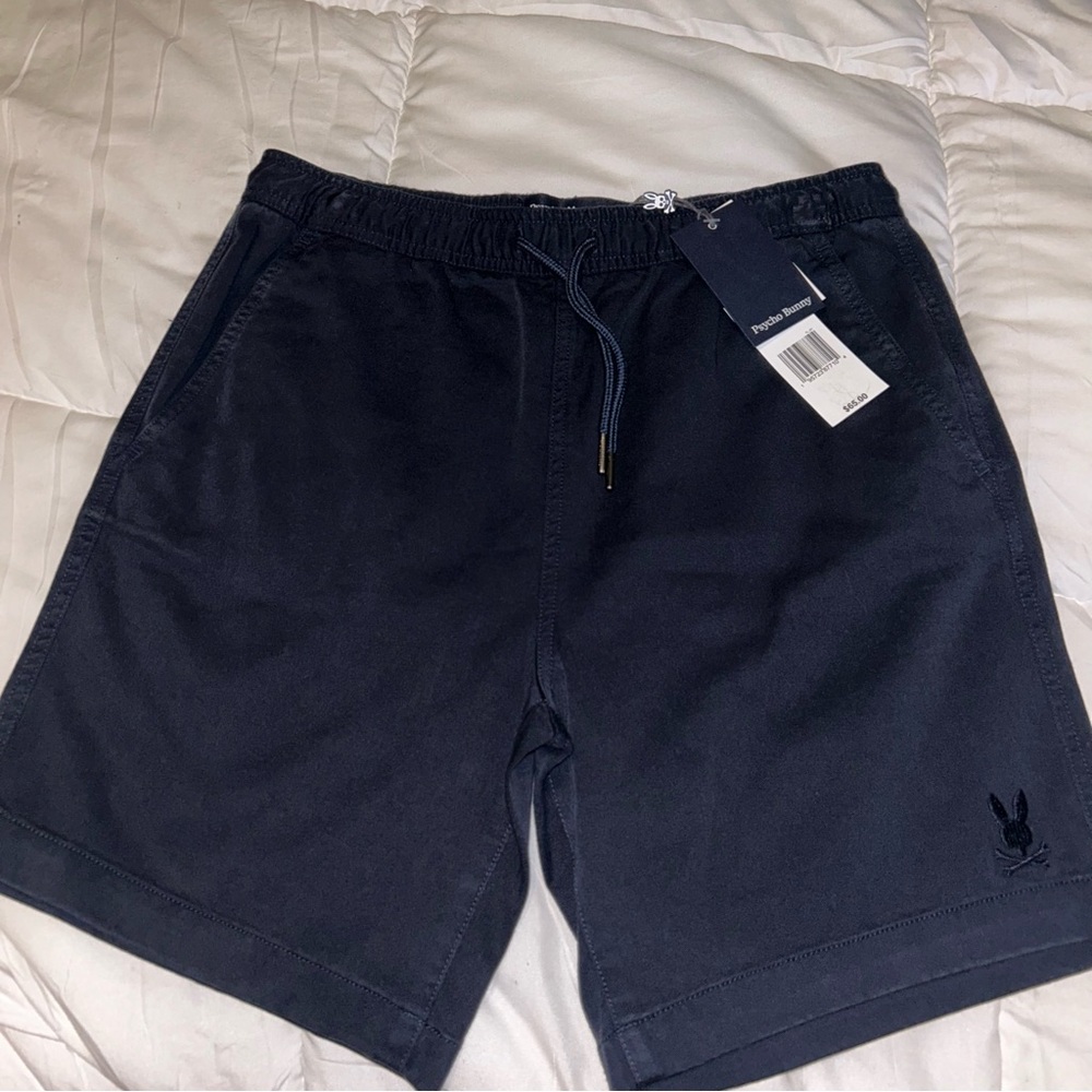 Psycho Bunny Boys Size 18/20 XL Navy Blue Willis Stretch Tencel Short NWT